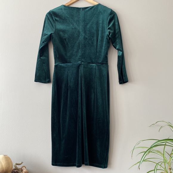 Ricki’s Deep Green Faux Wrap Dress - Picture 5 of 11